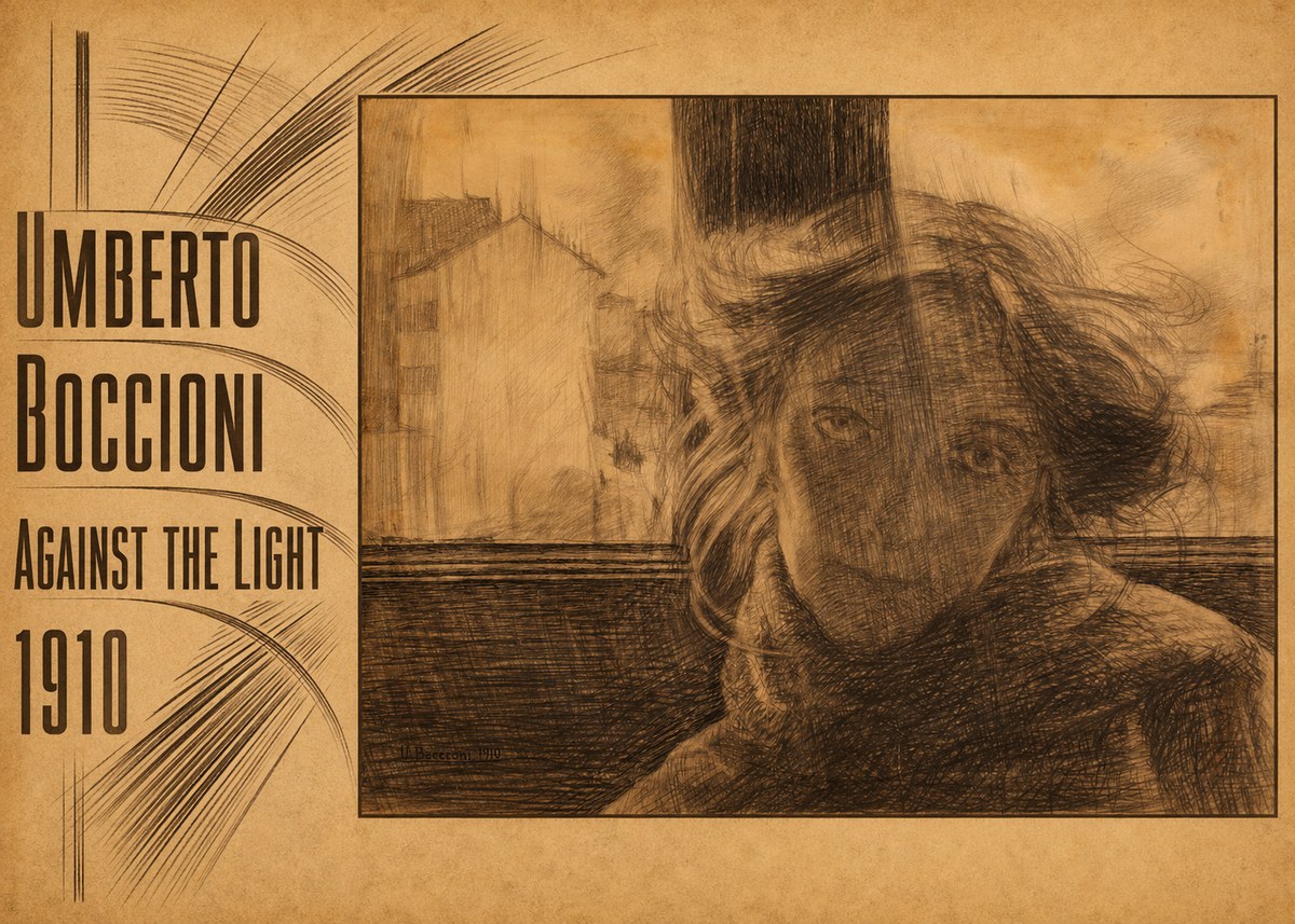 Umberto Boccioni Against the Light No4 - Póster