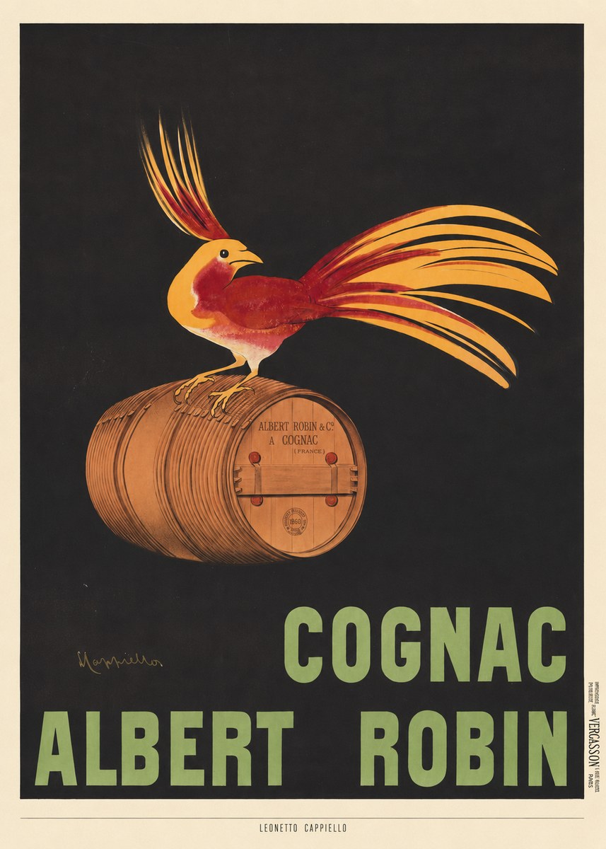 Leonetto Cappiello Cognac Albert Robin No6 - Póster