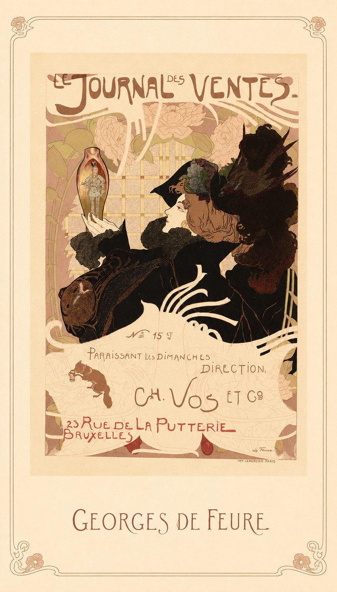 Georges de Feure Le Journal Des Ventes No1 - Póster