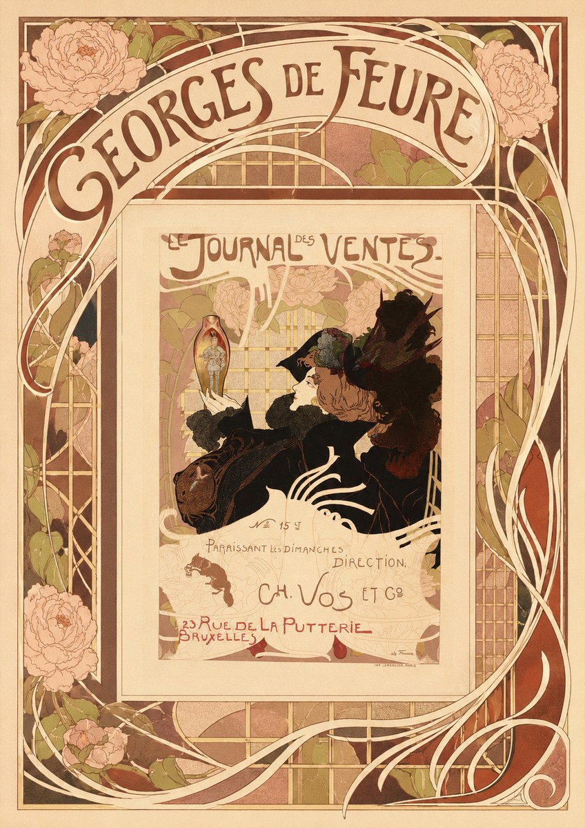 Georges de Feure Le Journal Des Ventes No3 - Póster