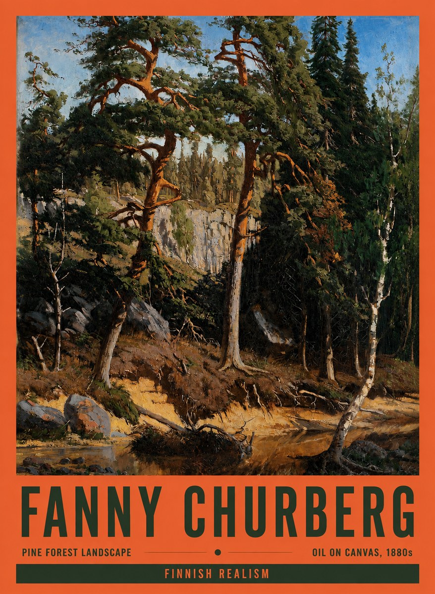 Fanny Churberg Pine Forest Landscape No2 - Póster