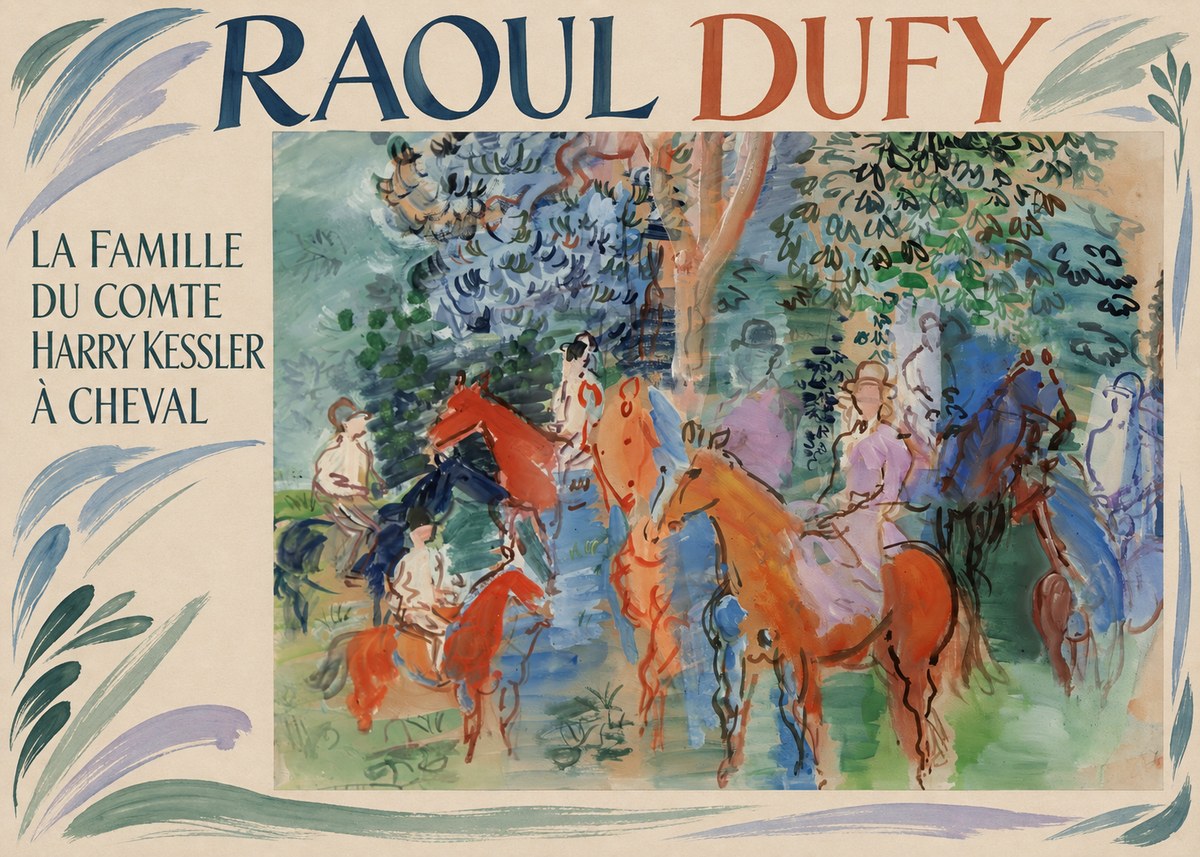 Raoul Dufy La Famille Du Comte Harry Kessler À Cheval No1 - Póster