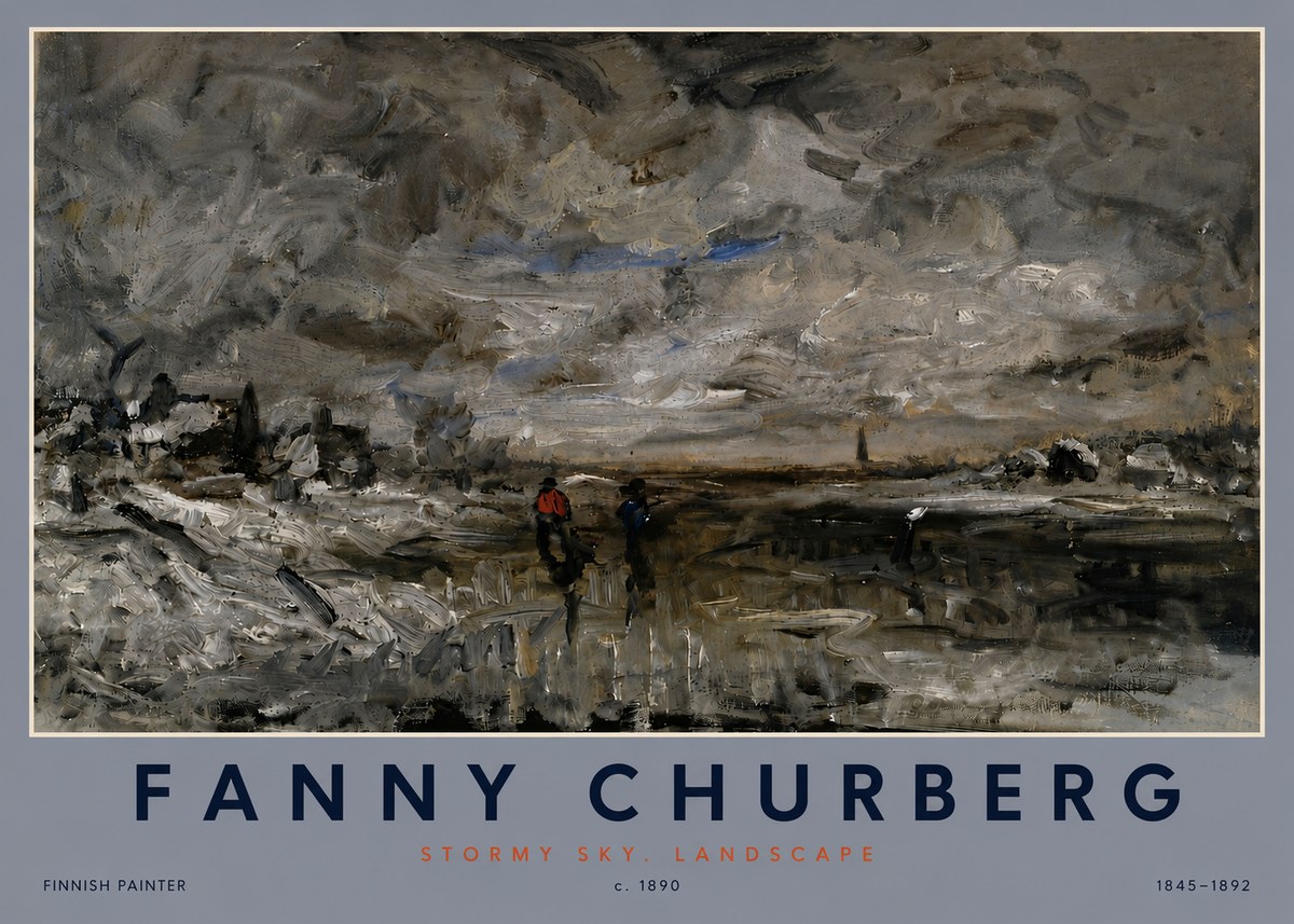 Fanny Churberg Stormy Sky. Landscape No4 - Póster