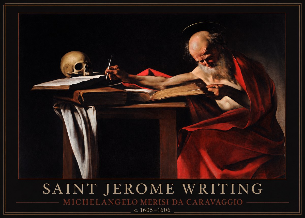 Michelangelo Merisi da Caravaggio Saint Jerome Writing IV No1 - Póster