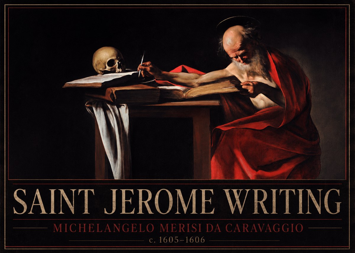 Michelangelo Merisi da Caravaggio Saint Jerome Writing IV No3 - Póster