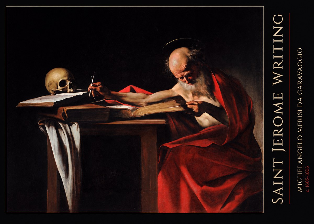 Michelangelo Merisi da Caravaggio Saint Jerome Writing IV No5 - Póster