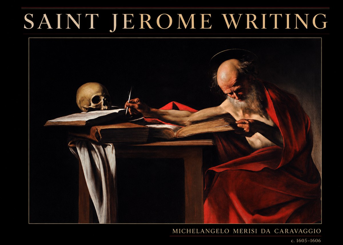 Michelangelo Merisi da Caravaggio Saint Jerome Writing IV No6 - Póster