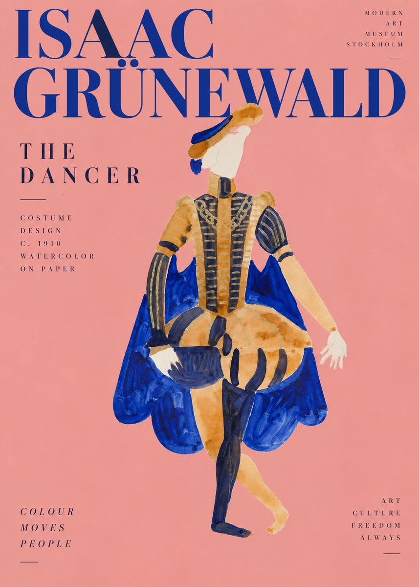 Isaac Grünewald Costume Design XV No4 - Póster