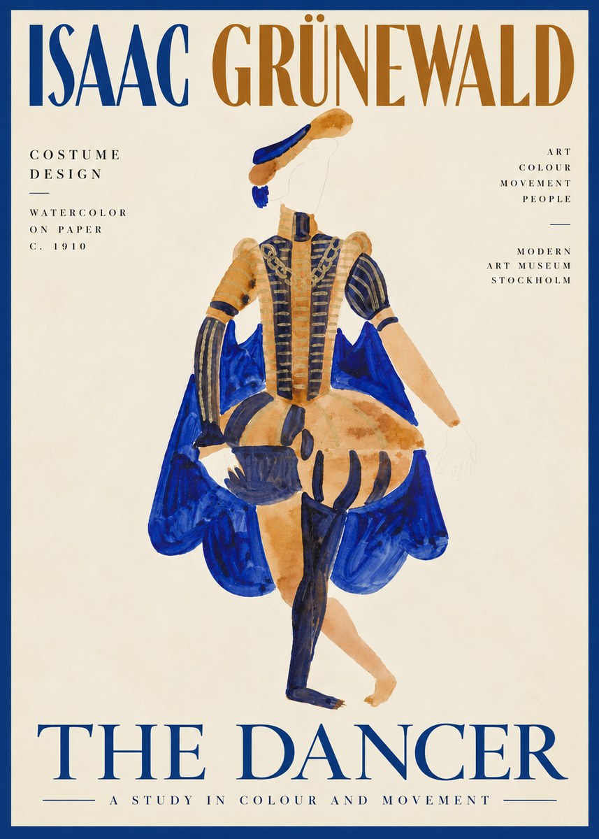 Isaac Grünewald Costume Design XV No6 - Póster
