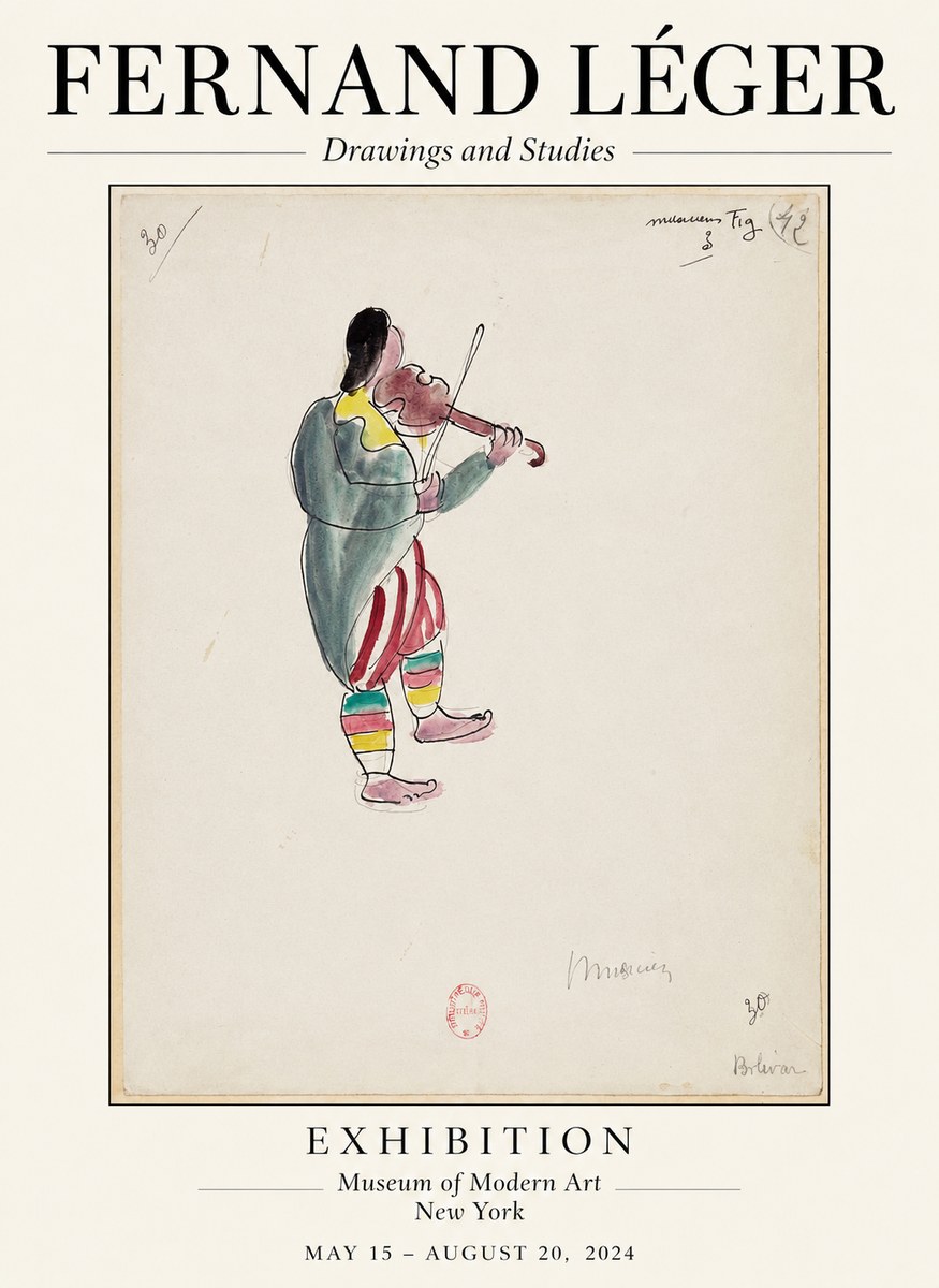 Fernand Léger Musicien No1 - Póster