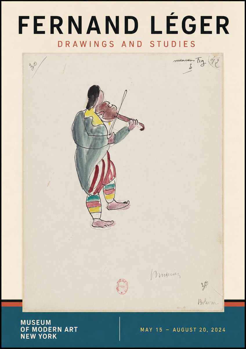 Fernand Léger Musicien No2 - Póster