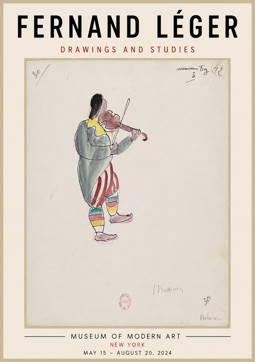 Fernand Léger Musicien No3 - Póster