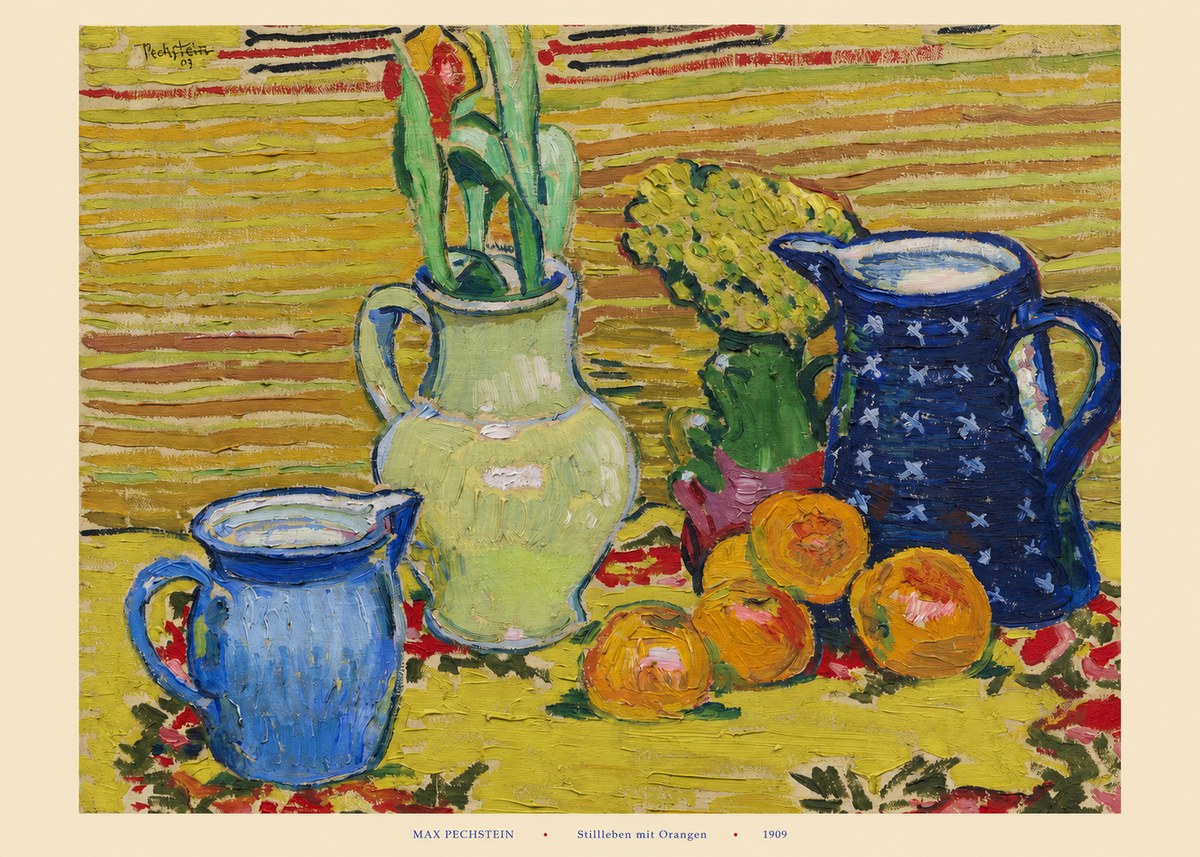 Max Pechstein Stillleben Mit Orangen No6 - Póster