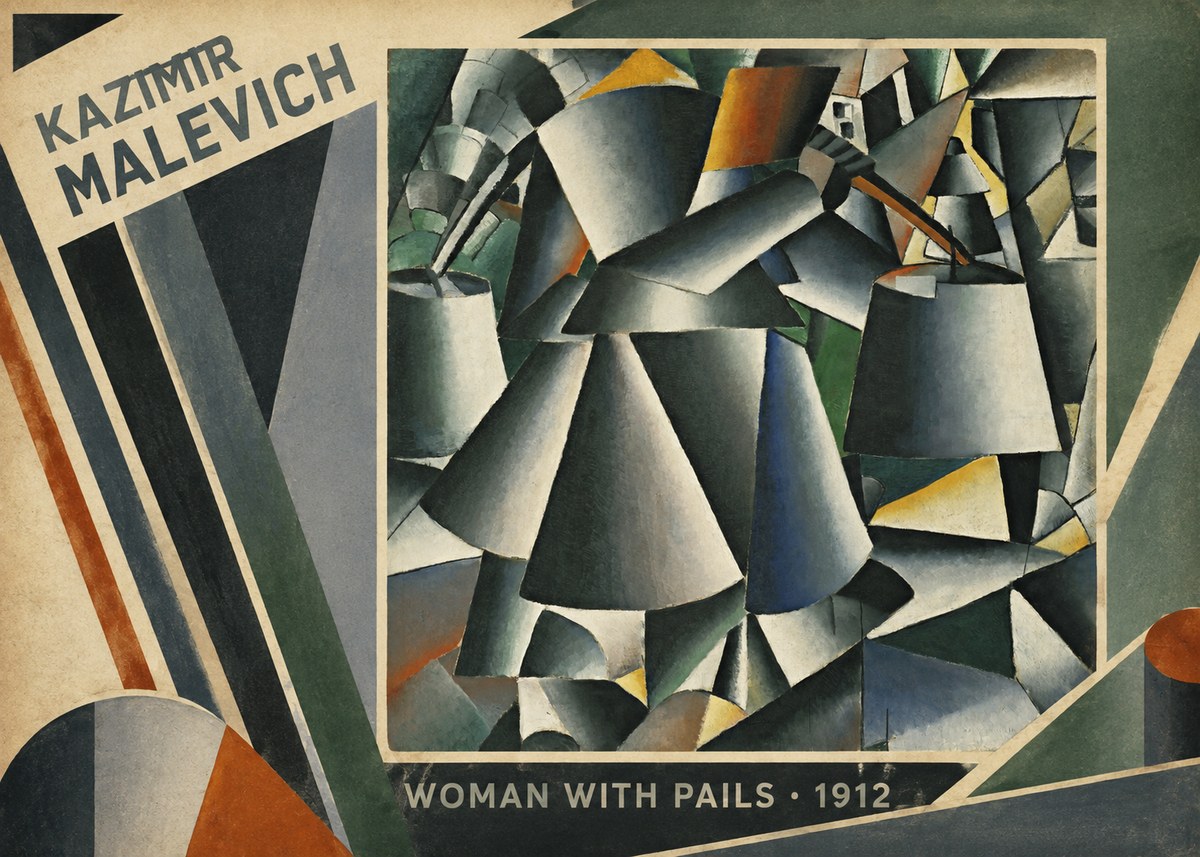 Kazimir Malevich Woman with Pails No2 - Póster