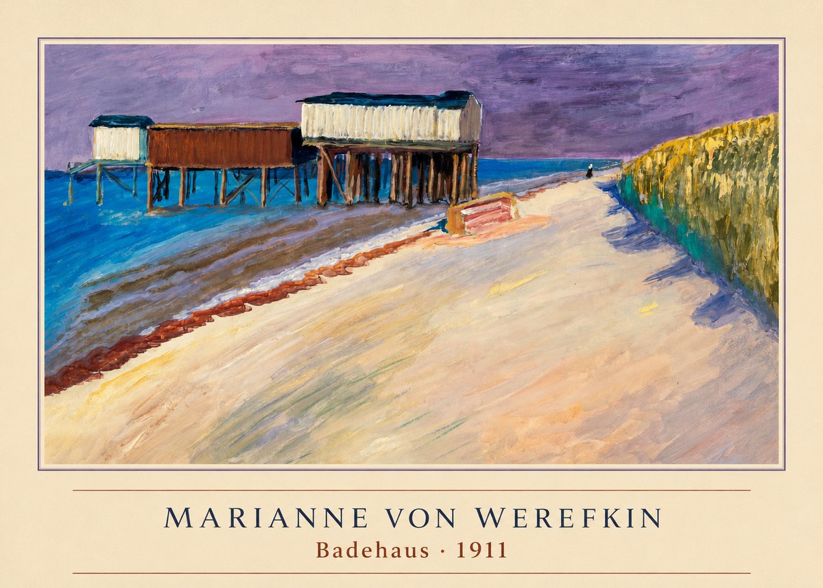 Marianne von Werefkin Badehaus No4 - Póster