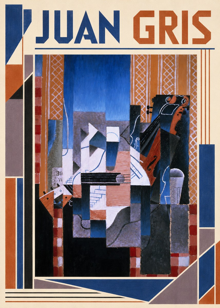 Juan Gris Still Life with Guitar and Violin No1 - Póster