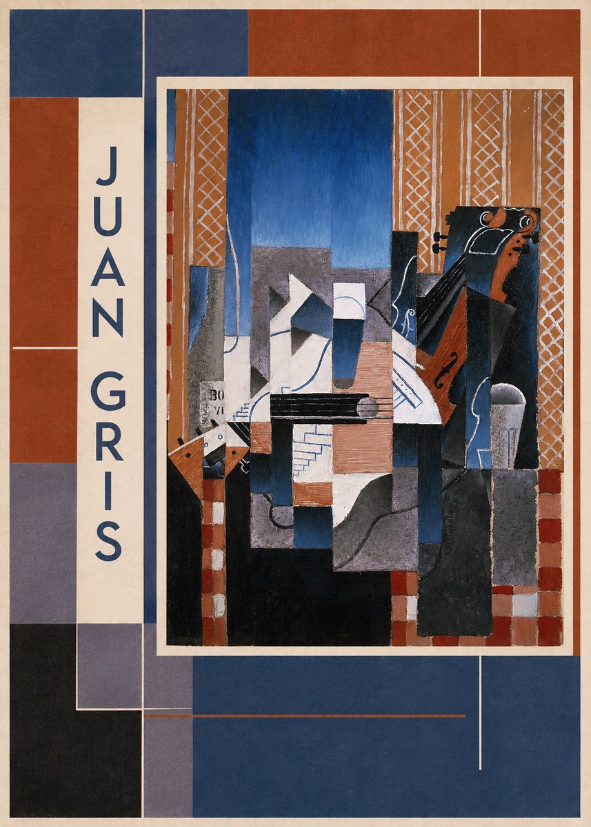 Juan Gris Still Life with Guitar and Violin No2 - Póster