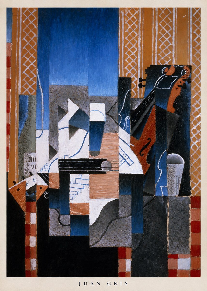 Juan Gris Still Life with Guitar and Violin No6 - Póster