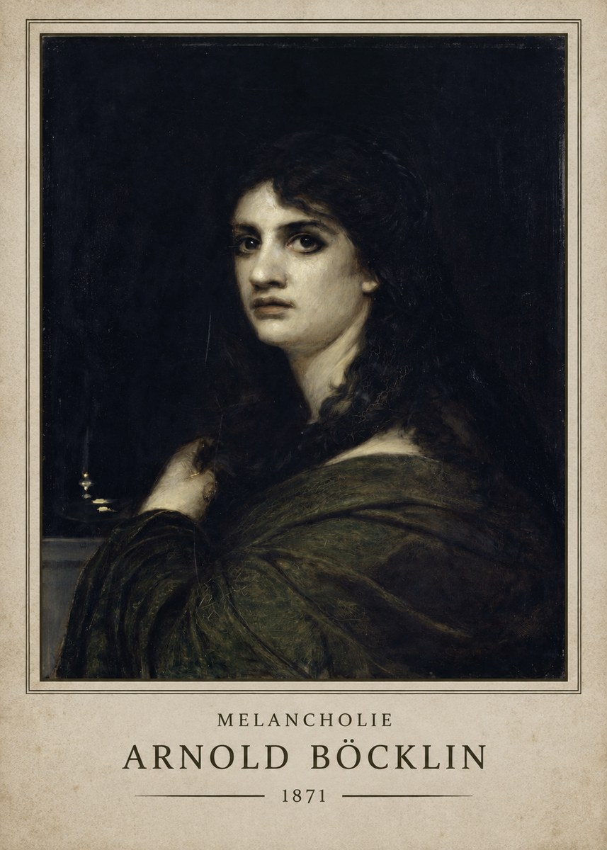 Arnold Böcklin Melancholie No1 - Póster