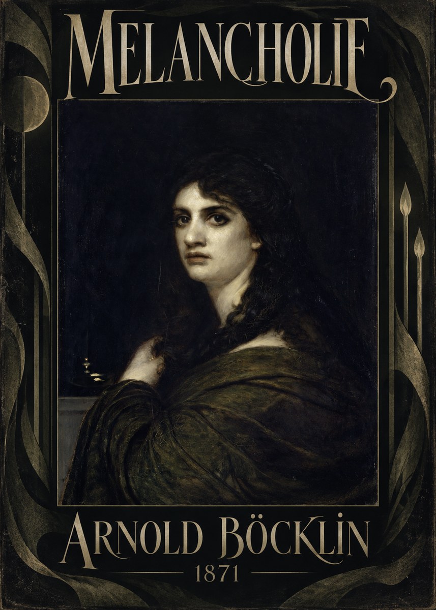 Arnold Böcklin Melancholie No5 - Póster