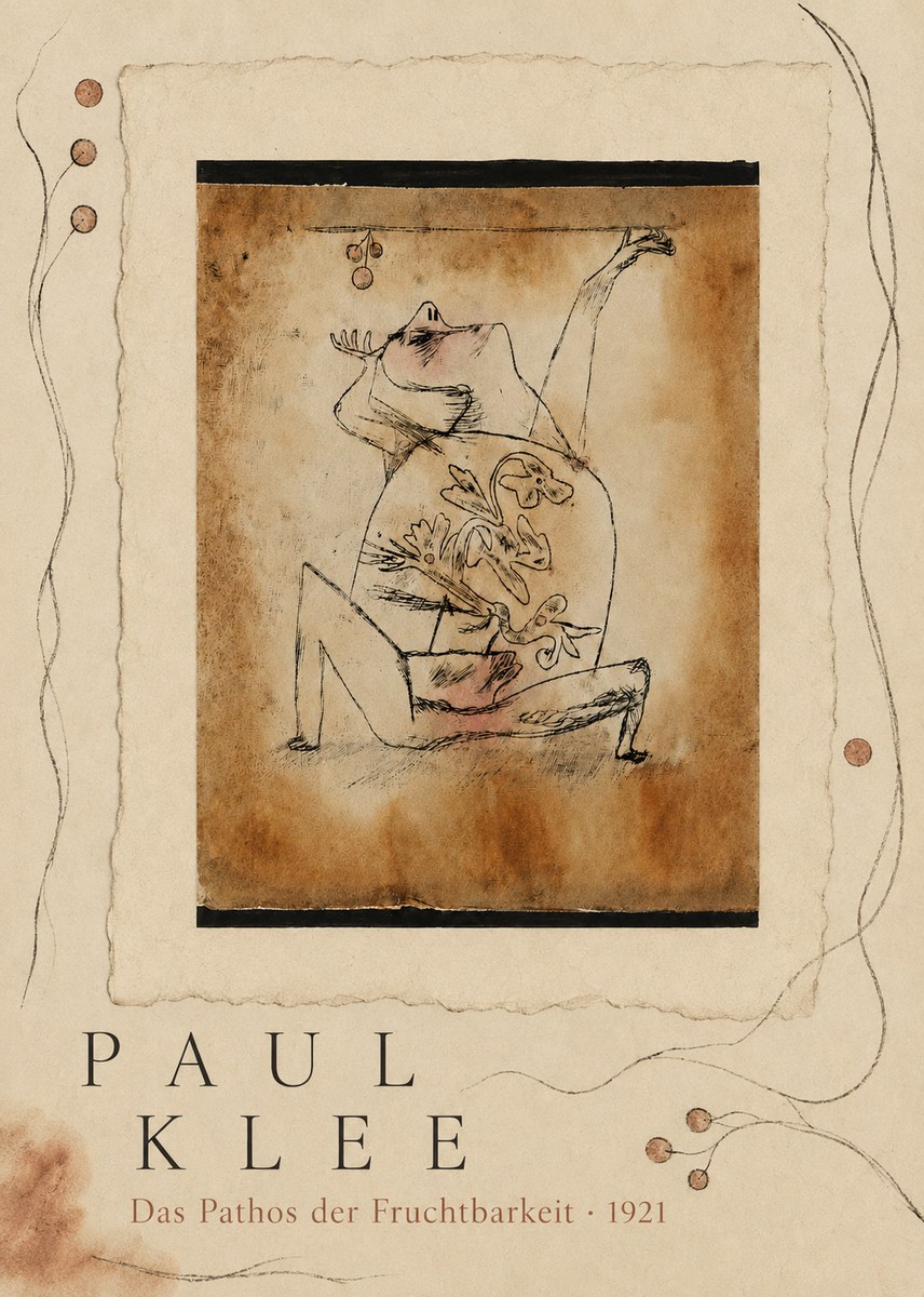 Paul Klee Das Pathos Der Fruchtbarkeit No5 - Póster