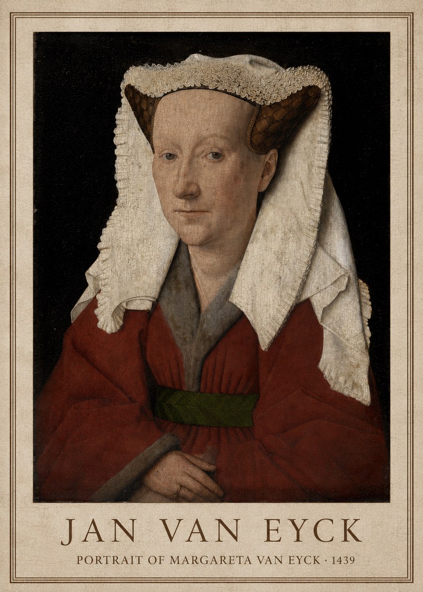 Jan van Eyck Portrait of Margareta Van Eyck No1 - Póster