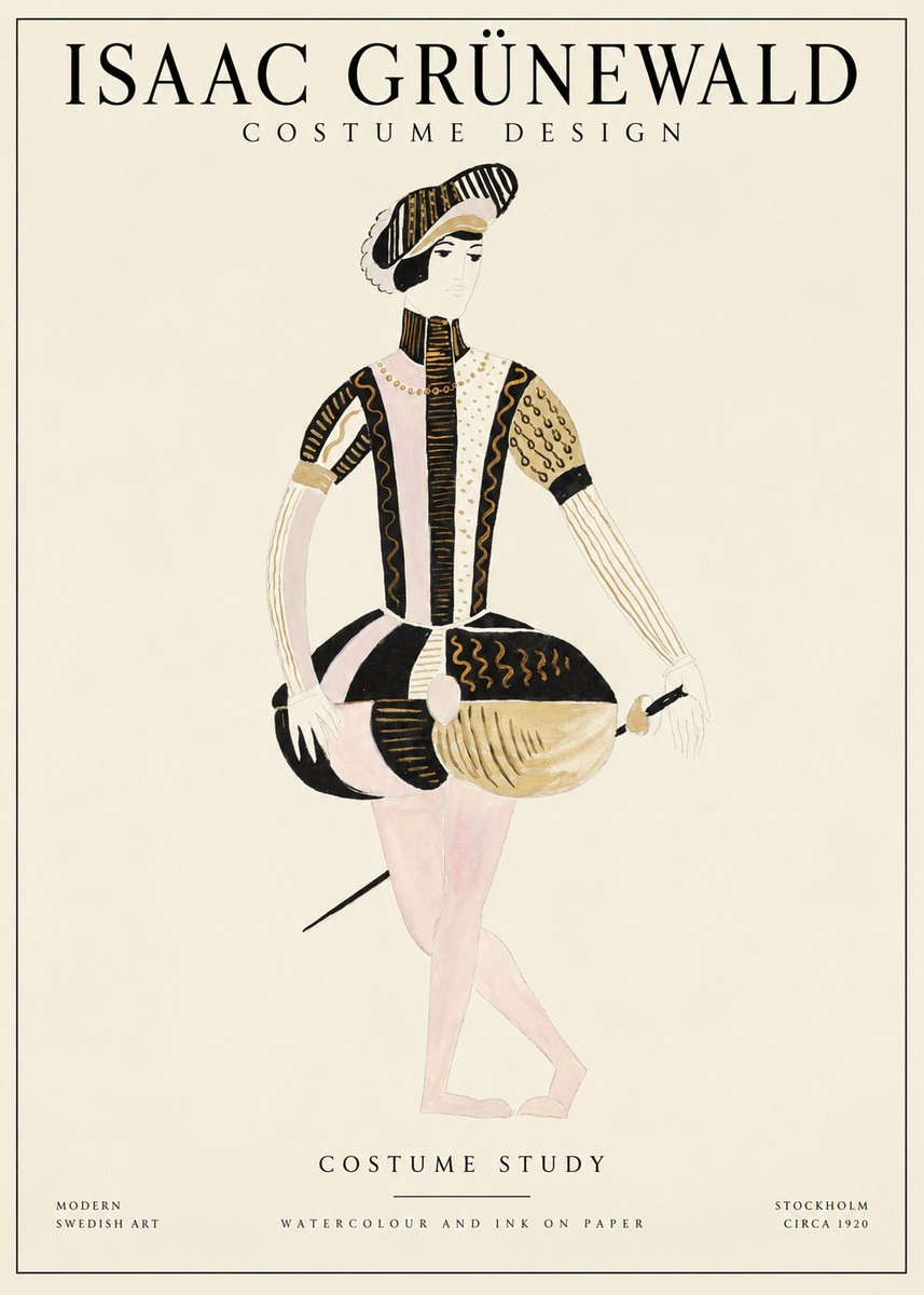 Isaac Grünewald Costume Study VI No1 - Póster