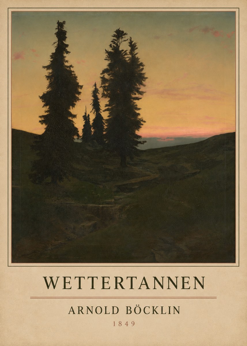 Arnold Böcklin Wettertannen No1 - Póster