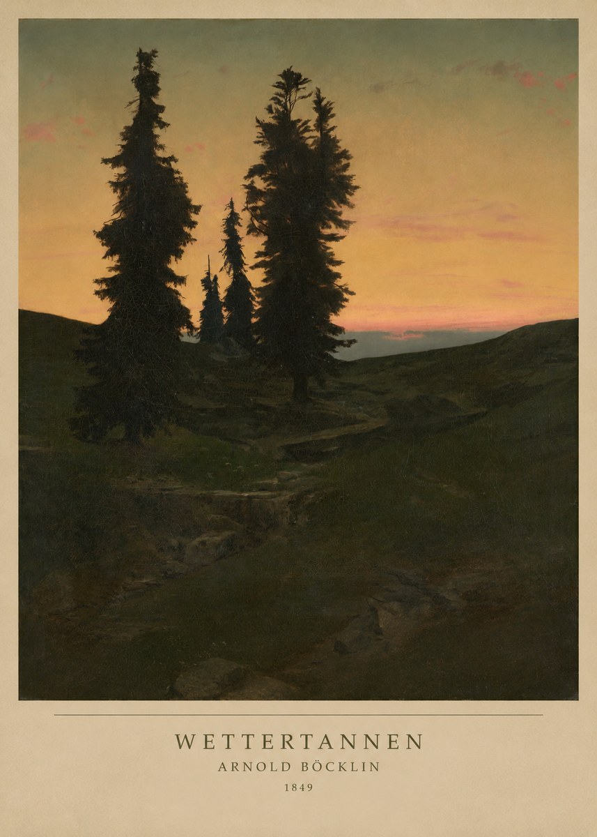 Arnold Böcklin Wettertannen No2 - Póster