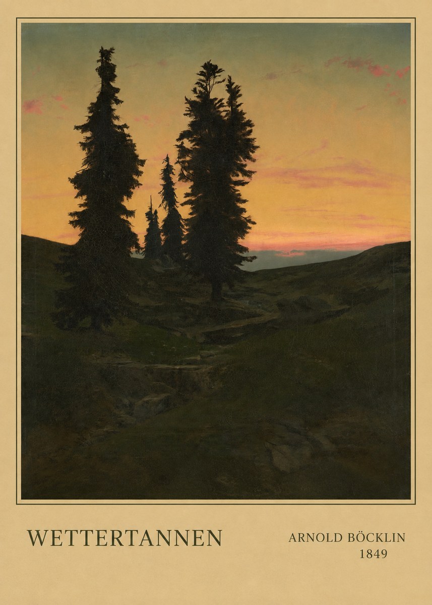 Arnold Böcklin Wettertannen No3 - Póster