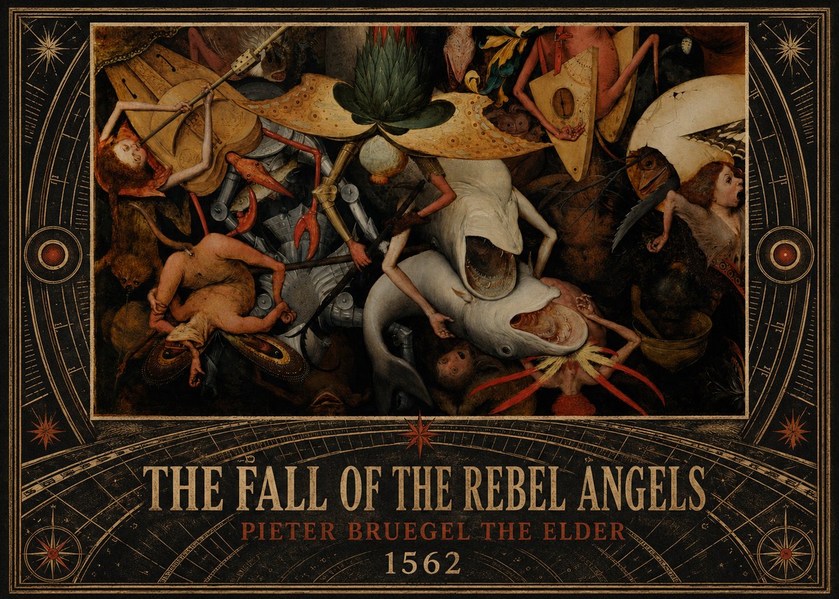 Pieter Bruegel The Fall of the Rebel Angels VI No5 - Póster