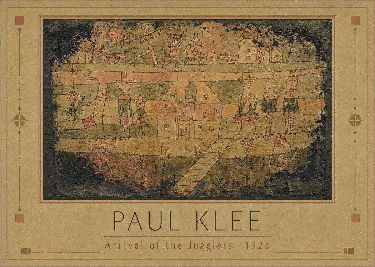 Paul Klee Arrival of the Jugglers No1 - Póster
