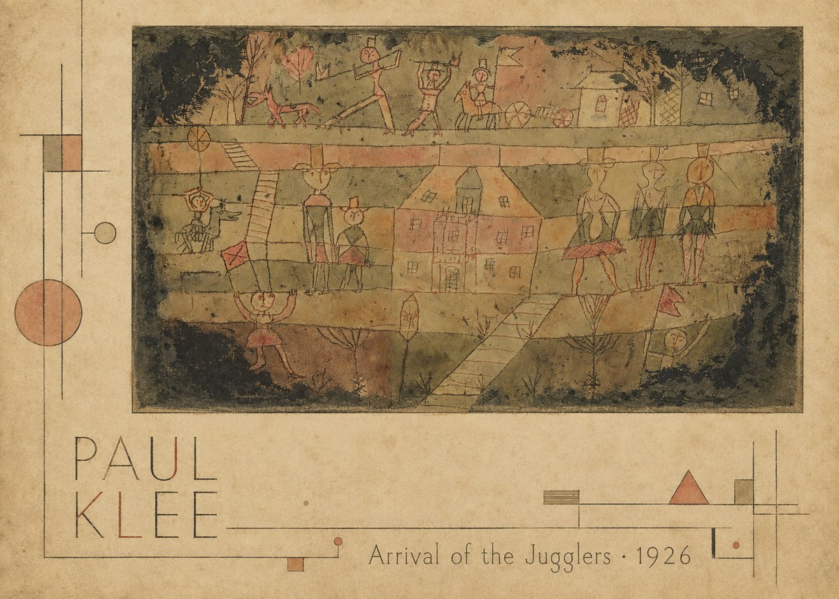 Paul Klee Arrival of the Jugglers No2 - Póster