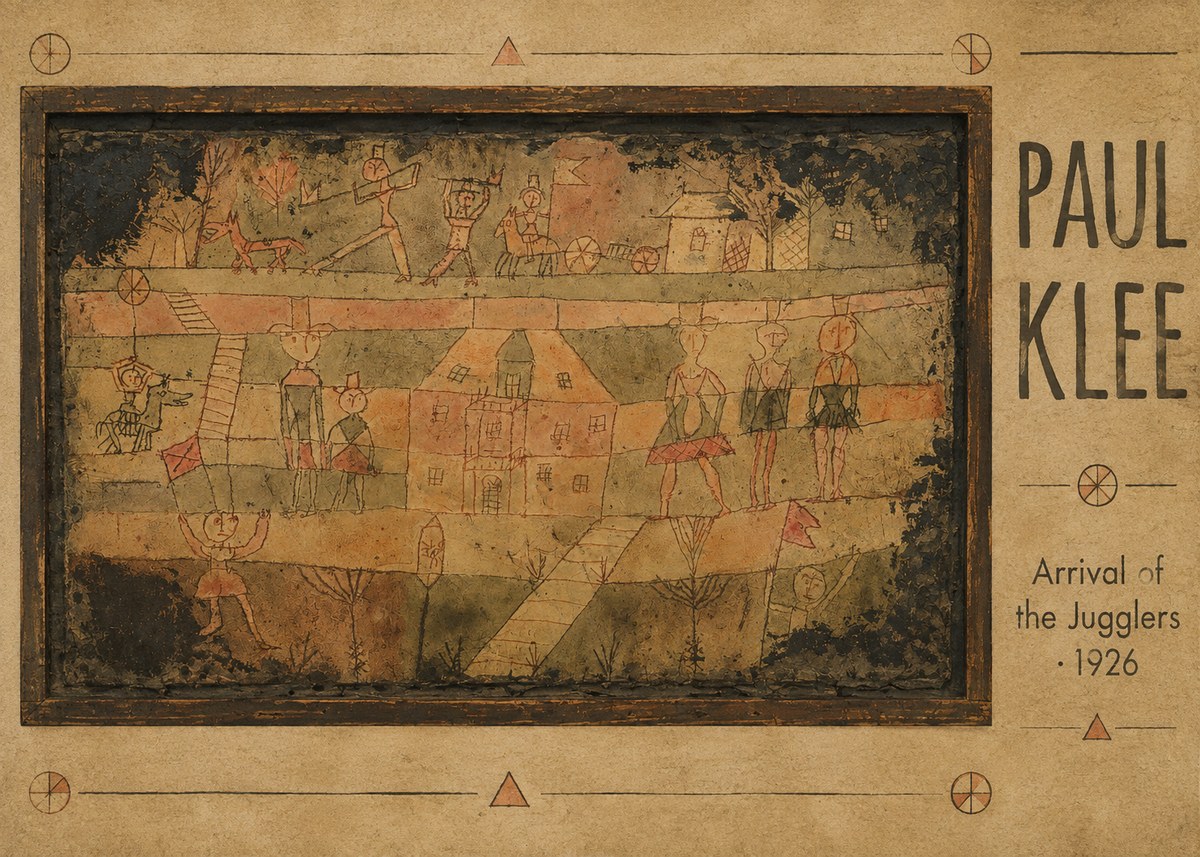 Paul Klee Arrival of the Jugglers No5 - Póster