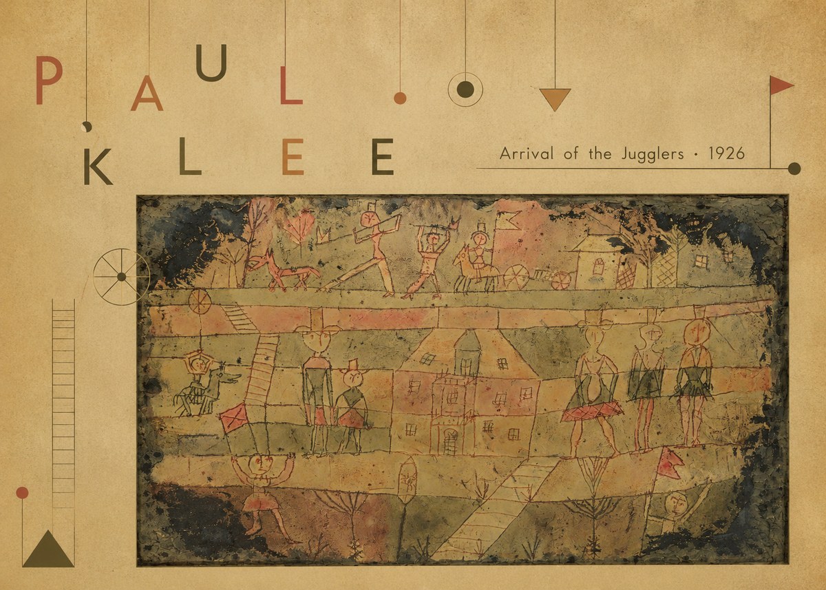 Paul Klee Arrival of the Jugglers No6 - Póster