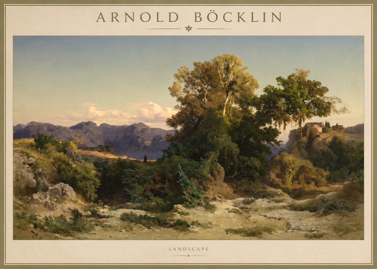 Arnold Böcklin Im Albanergebirge No5 - Póster
