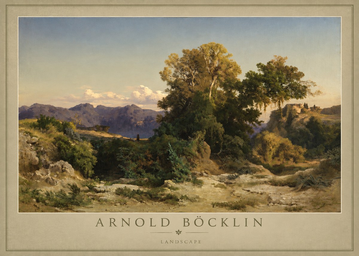 Arnold Böcklin Im Albanergebirge No6 - Póster