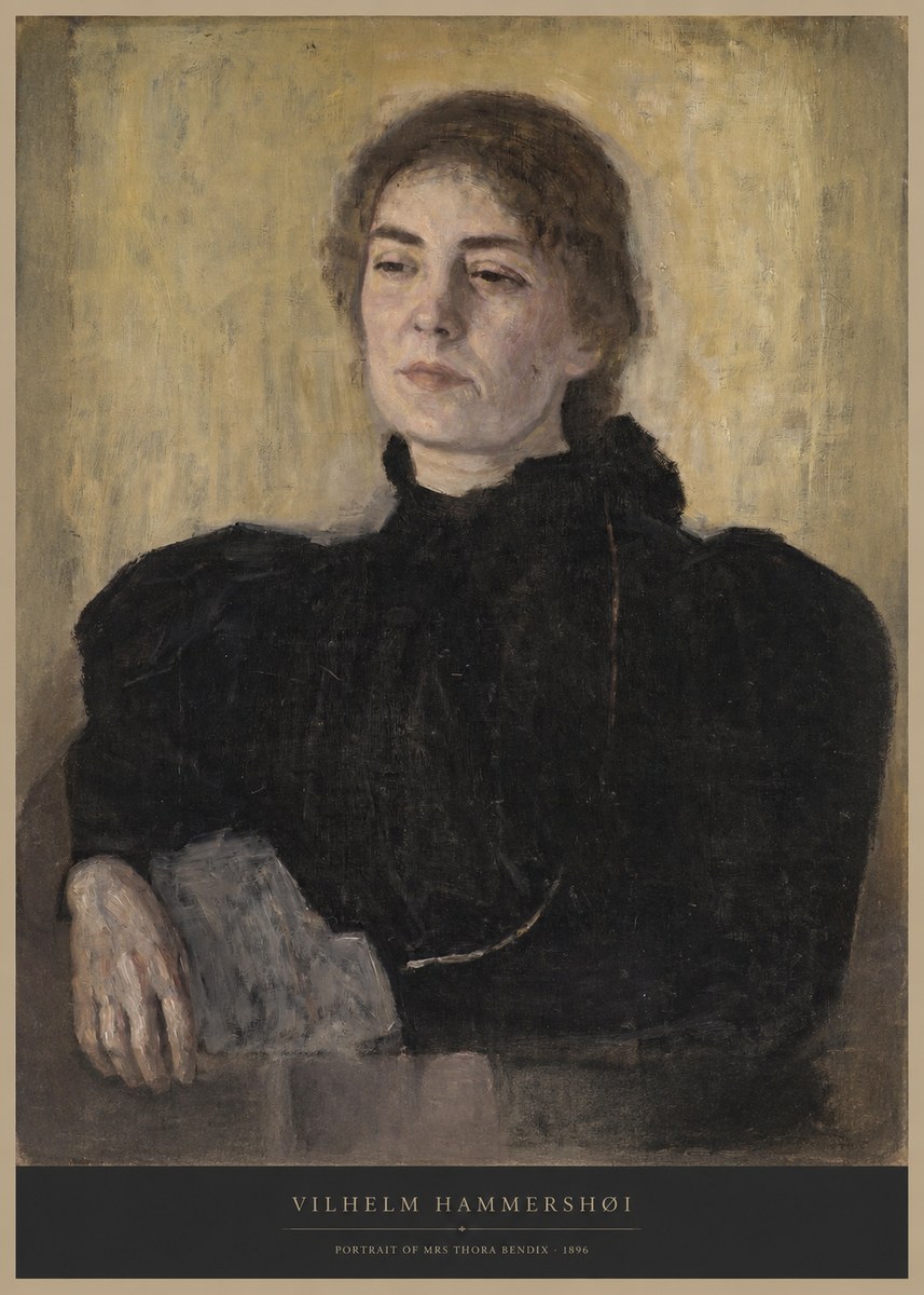Vilhelm Hammershøi Portrait of Mrs Thora Bendix No6 - Póster