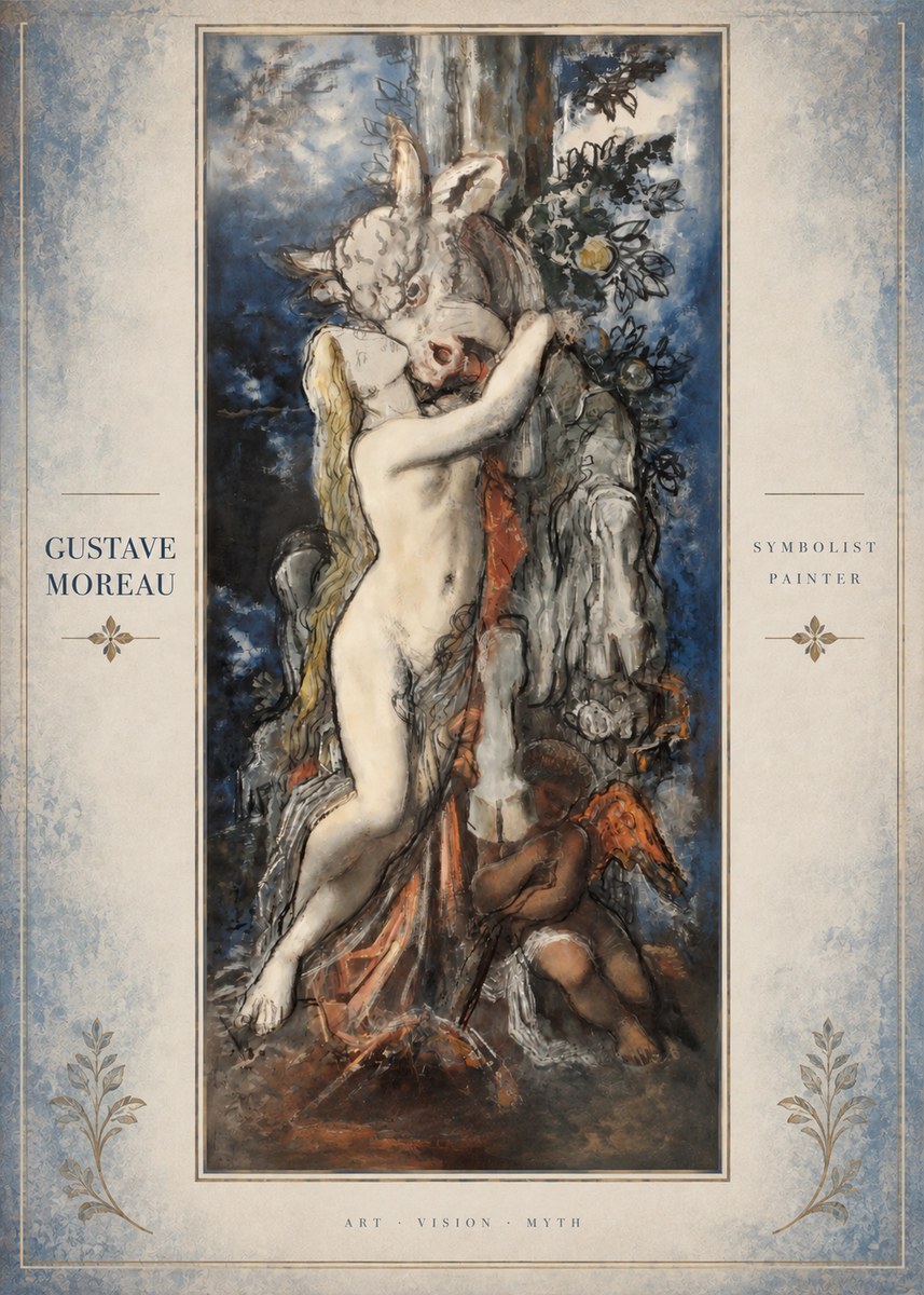 Gustave Moreau Europe and the Bull No3 - Póster