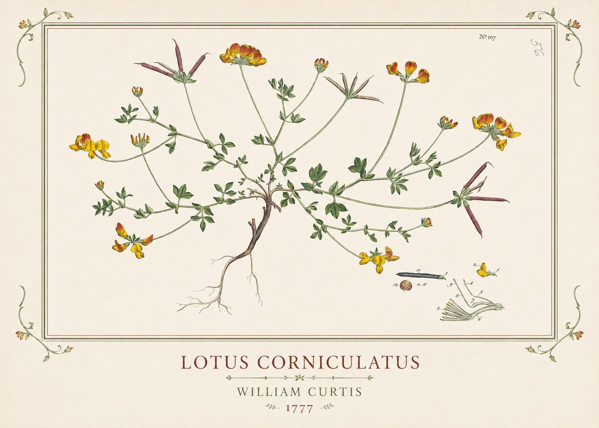 William Curtis Lotus Corniculatus III No1 - Póster