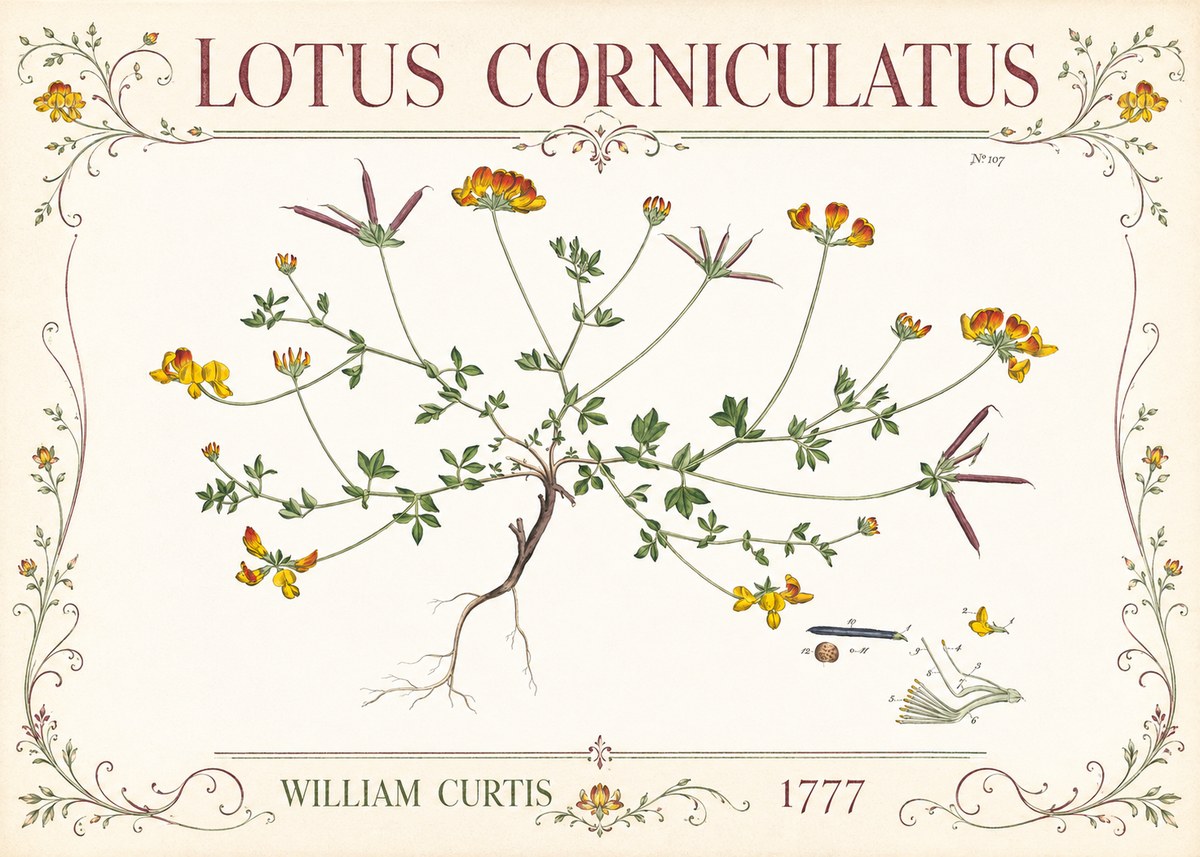 William Curtis Lotus Corniculatus III No3 - Póster