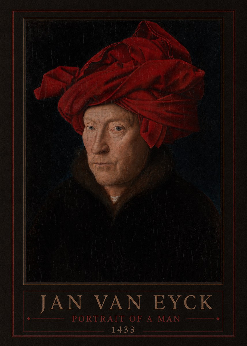 Jan van Eyck Portrait of a Man IV No1 - Póster