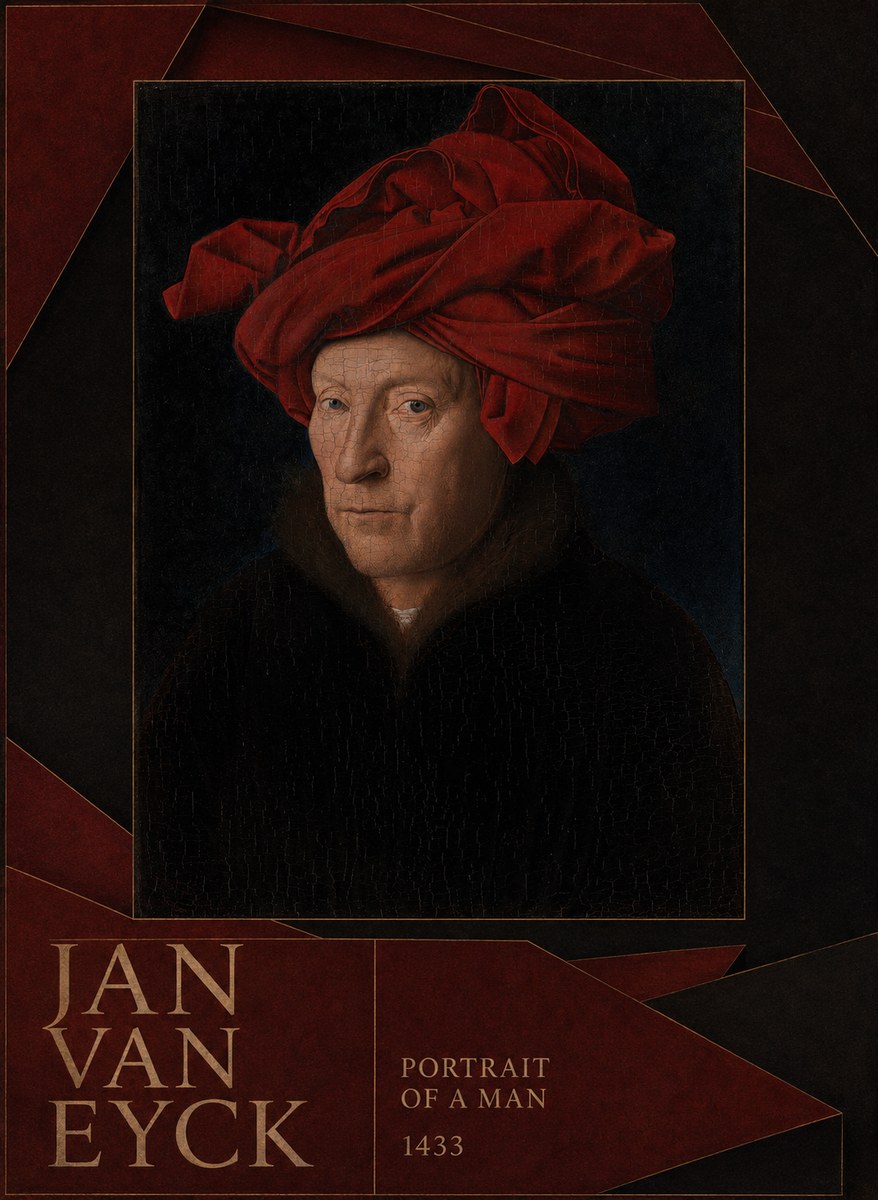 Jan van Eyck Portrait of a Man IV No6 - Póster
