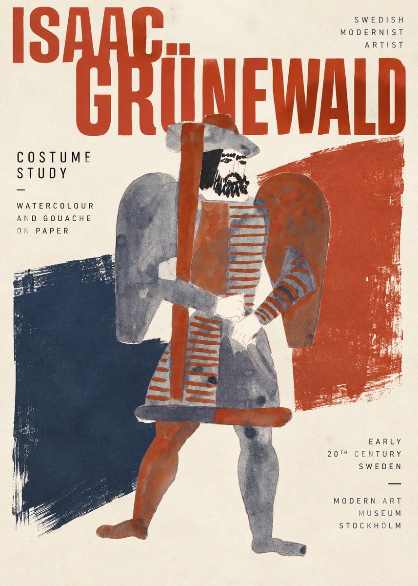 Isaac Grünewald Costume Study VII No2 - Póster