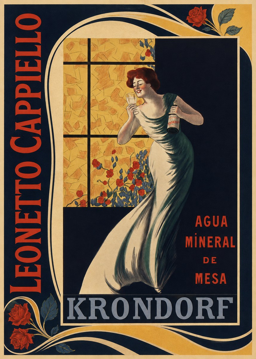 Leonetto Cappiello Agua Mineral De Mesa Krondorf No2 - Póster