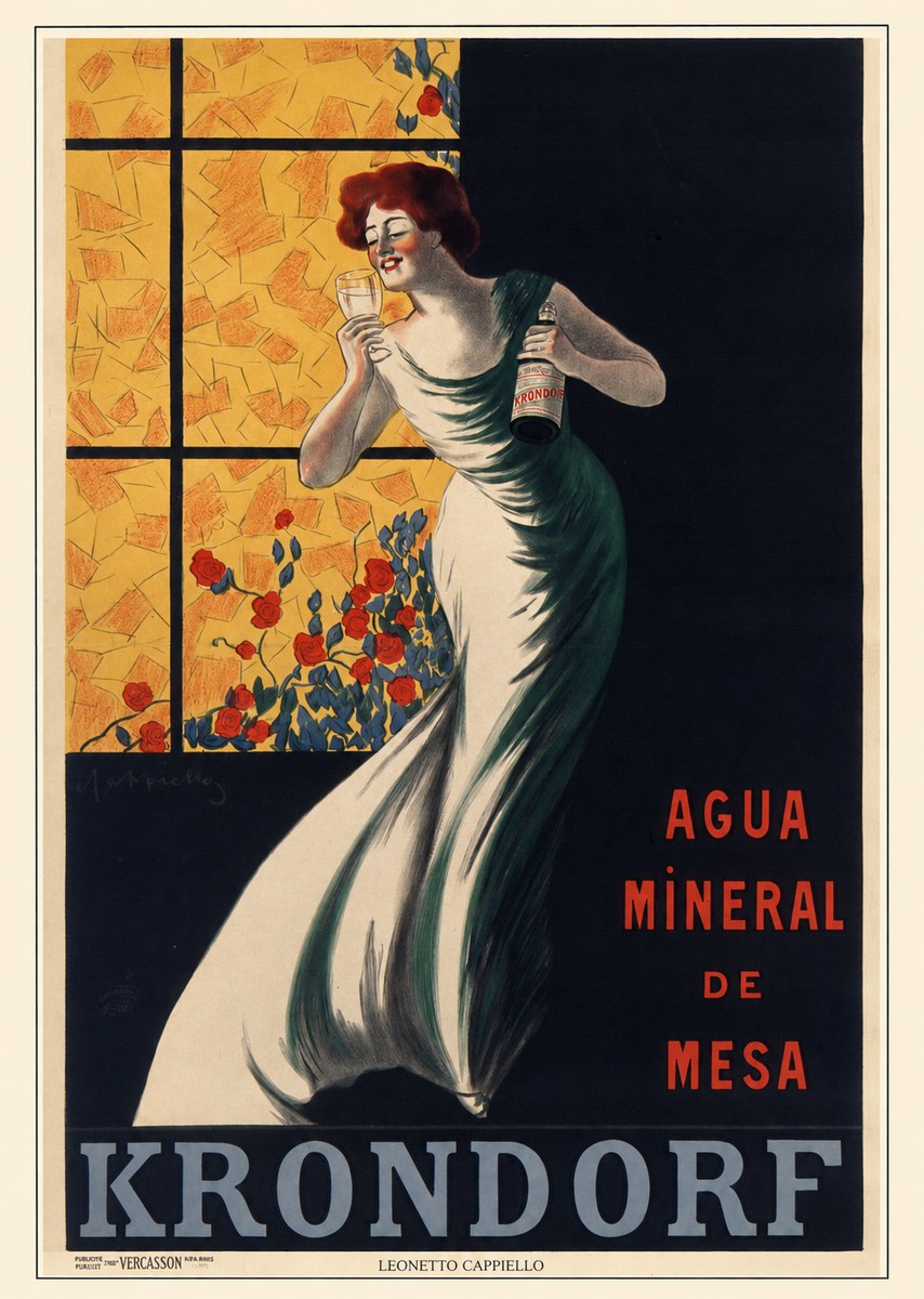 Leonetto Cappiello Agua Mineral De Mesa Krondorf No5 - Póster