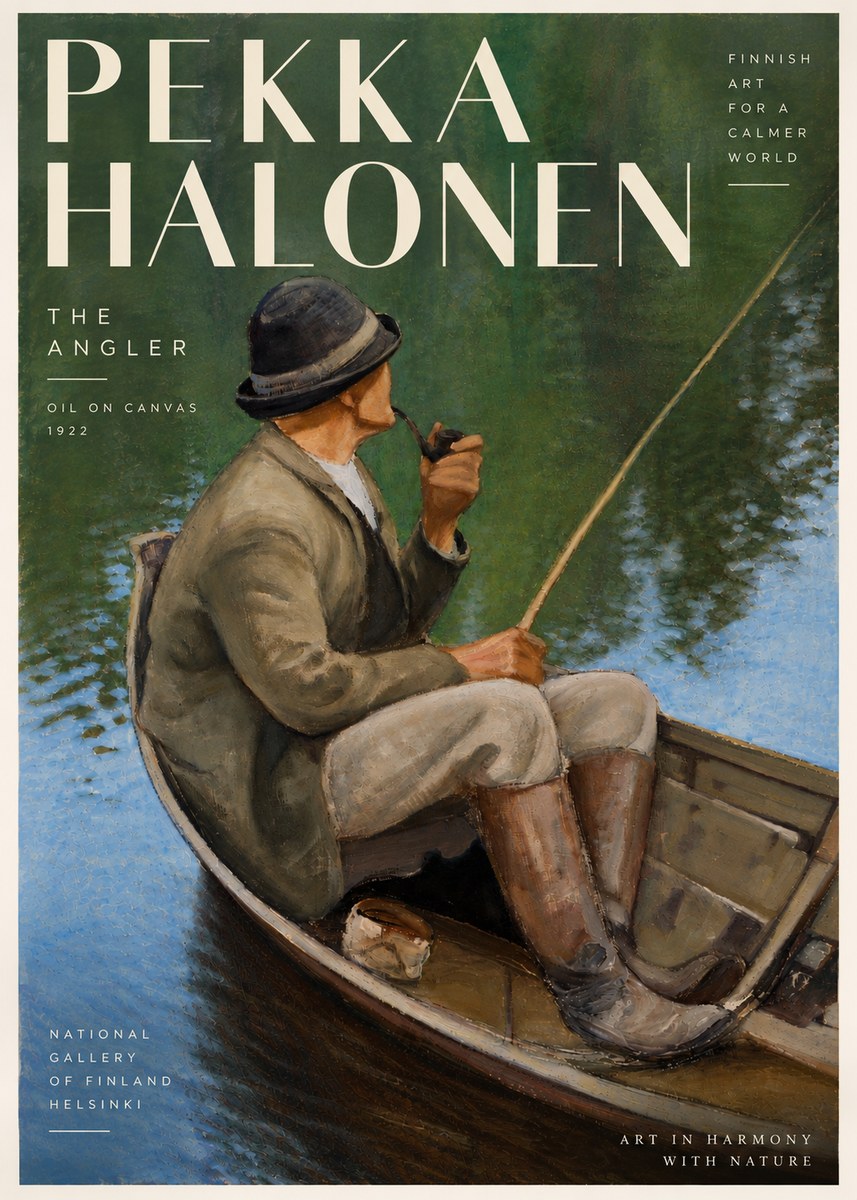 Pekka Halonen The Angler No4 - Póster