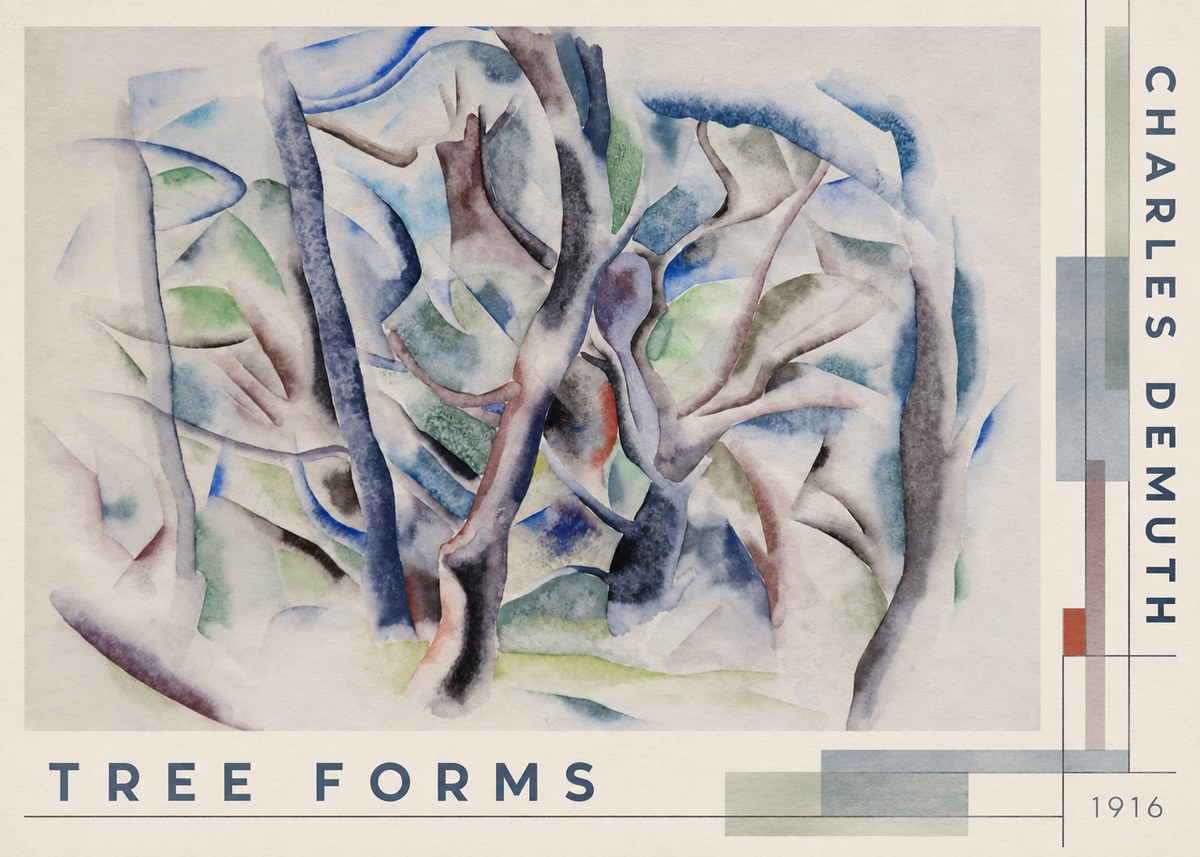 Charles Demuth Tree Forms No4 - Póster