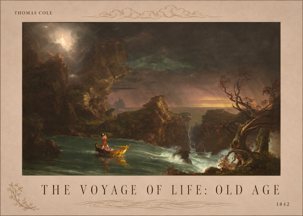 Thomas Cole The Voyage of Life: Old Age V No4 - Póster