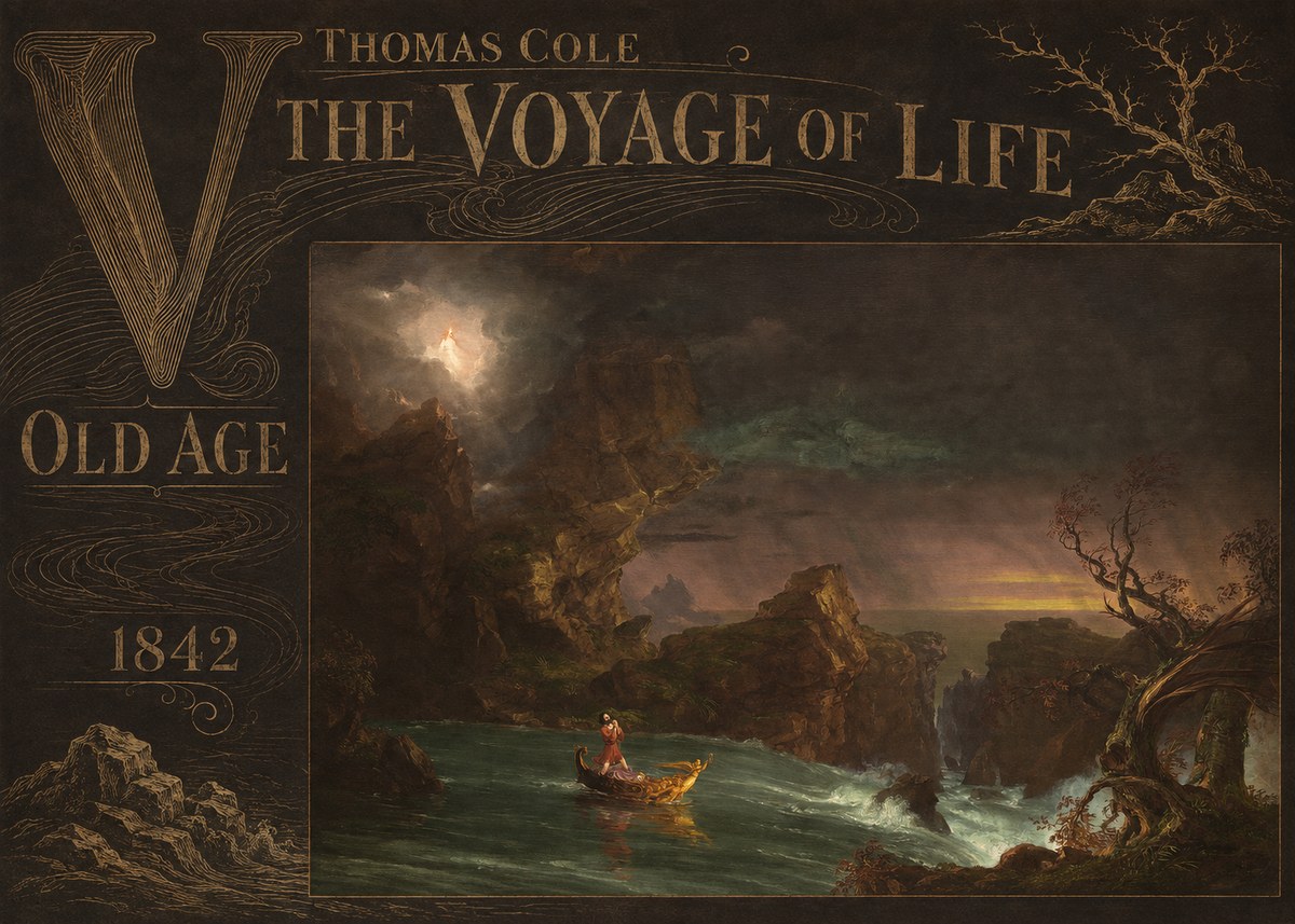 Thomas Cole The Voyage of Life: Old Age V No6 - Póster